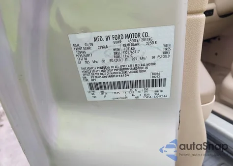 2008 Ford Escape Limited z USA, uszkodzony, nr VIN 1FMCU04168KD14154